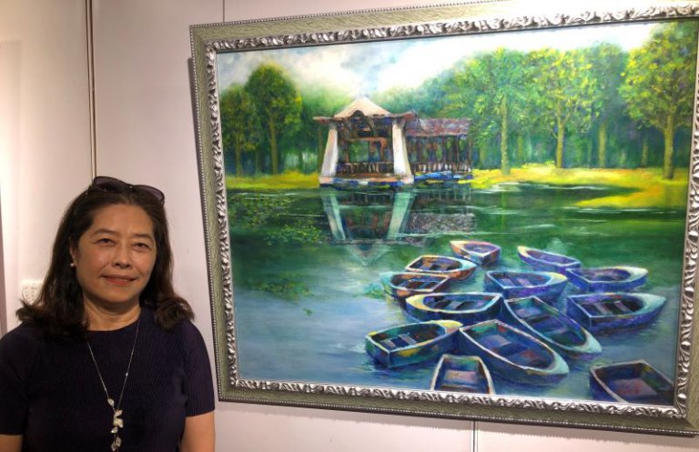 蕭如松藝術園區舉辦　成尚英的「歲月靜好」畫展