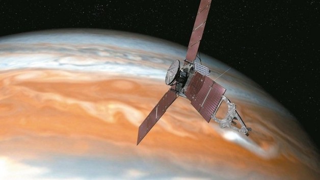 ▲太陽能太空探測器「朱諾號」，航行5年終達木星軌道。(圖片來源／網路)